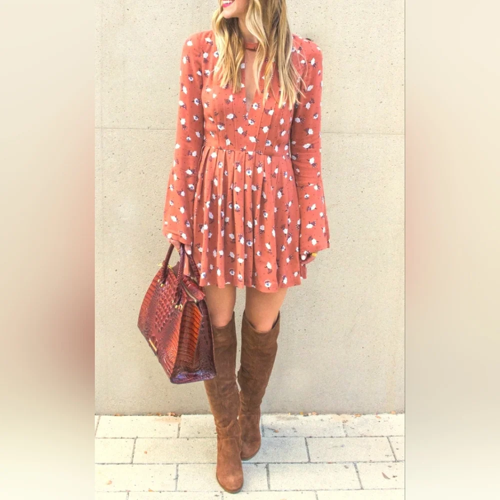 Sexy Chic Seychelles x Anthropologie Cognac Microsuede OTK Boots